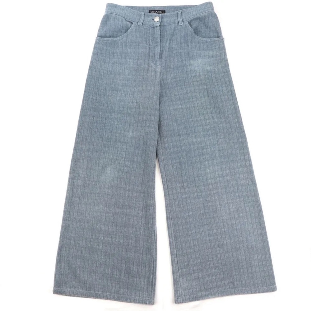 CHANEL P53836V40358 Wide Pants 36 Light blue Authentic Women Used from Japan